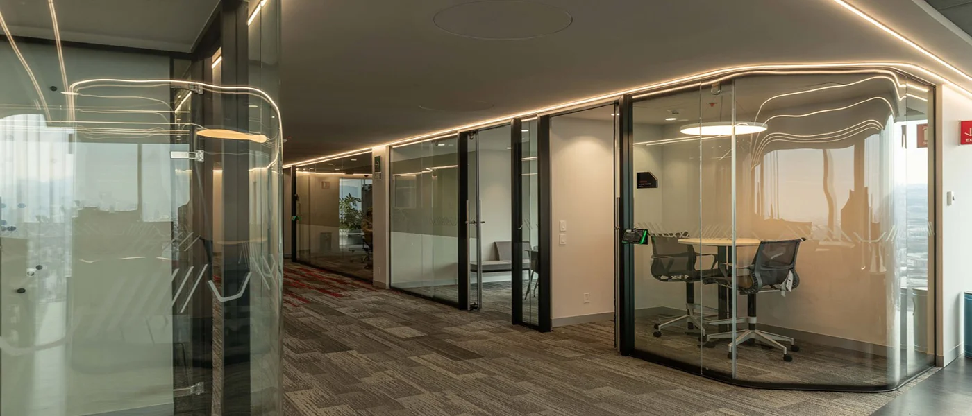 Mampara StyleSpace con cristal senillo templado